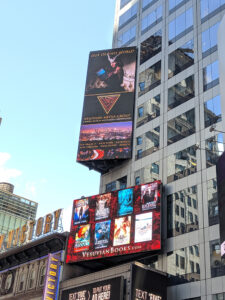 Times Square billboards Speak No Evil by Liana Gardner featured