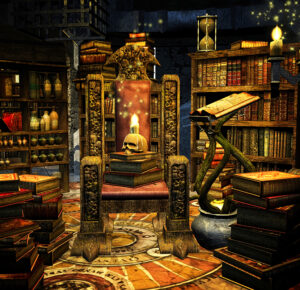Spooky fantasy library