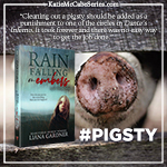 Quote from Rain Falling on Embers (Katie McCabe, Book 1) by Liana Gardner Pig snout background
