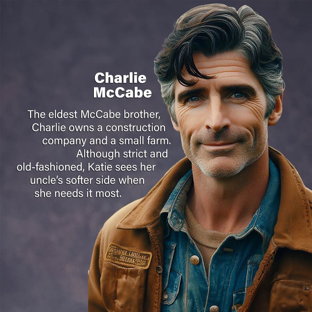 Charlie McCabe: The eldest McCabe brother, Charlie owns a construction company and a small farm. Although strict and old-fashioned, Katie sees her uncle’s softer side when she needs it most.