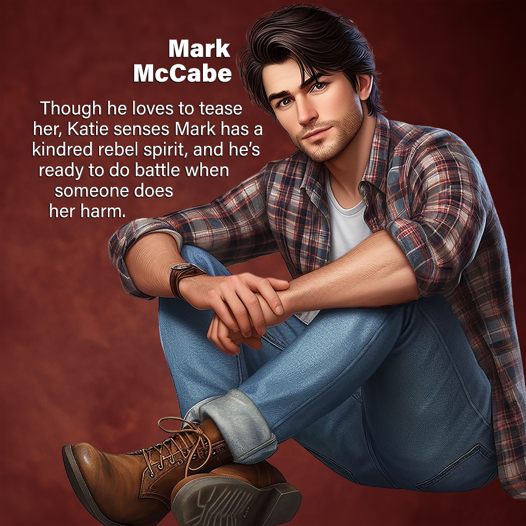 Mark McCabe—Though he loves to tease her, Katie senses Mark has a kindred rebel spirit, and he’s ready to do battle when someone does her harm.