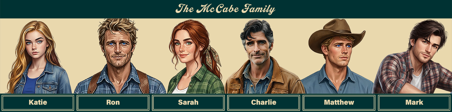 The McCabe Family from the Katie McCabe Series by Liana Gardner